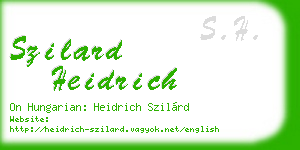 szilard heidrich business card