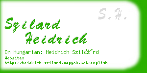 szilard heidrich business card